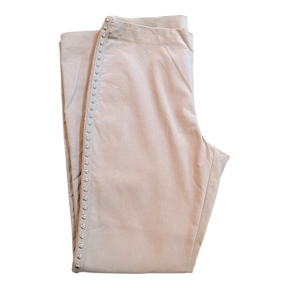 INC International Concepts Gray Silver grommets Ankle Pants Size 8 Like new - Picture 1 of 9